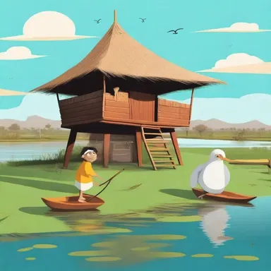 The animated show depicted the mudhif as a playful and adventurous dwelling in the marshlands.