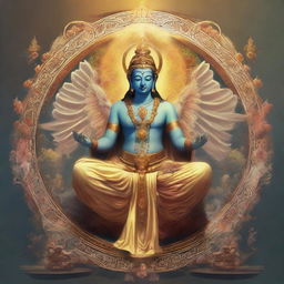 A non-denominational, respectful representation of a deity with omnipotent power, often portrayed with celestial and ethereal elements, in a setting filled with peace and serenity.