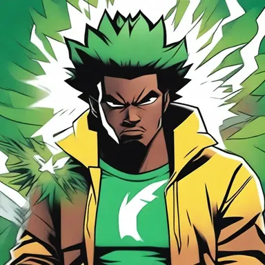 In the comic book series, the protagonist gains superpowers after smoking dagga.