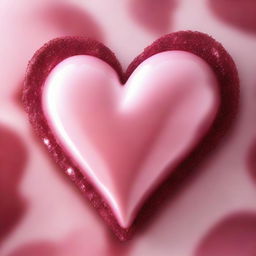 A beautiful heart full of love. Rendered with deep, pulsing reds and soft pinks, the heart appears luminous and is enveloped by a warm, comforting glow.