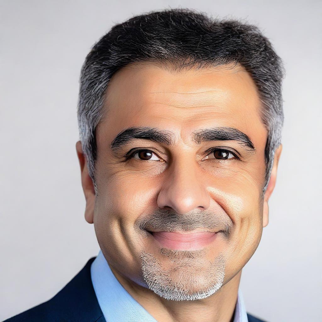 A professional headshot portrait of an individual named 'Vahid Seifi'. His appearance should be professional and respectful, displaying confidence and amiability.