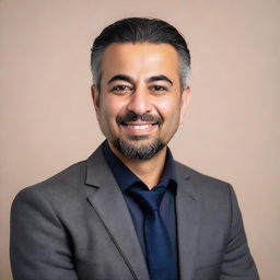 A professional headshot portrait of an individual named 'Vahid Seifi'. His appearance should be professional and respectful, displaying confidence and amiability.