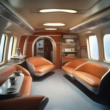 In the futuristic world of the science fiction novel, the spaceships were equipped with cretonne interiors for a touch of elegance.