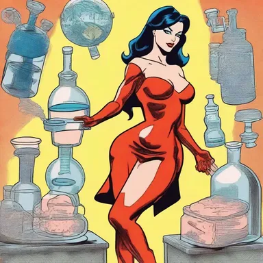 The superhero's archenemy was a rogue scientist who developed a dangerous oxytocic drug capable of inducing uncontrollable labor in pregnant women.