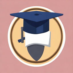 Generate a Facebook profile picture featuring an academic cap and master's degree emblem to signify graduation from a Masters program.