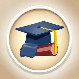 Generate a Facebook profile picture featuring an academic cap and master's degree emblem to signify graduation from a Masters program.