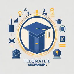 Create a Facebook page profile picture illustrating the master's degree emblem, an academic cap, symbols of global success, along with the text 'Tech Masters Academy', symbolizing world-leading academia in technology.