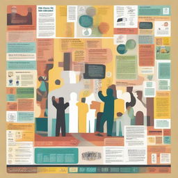 Generate a poster emphasizing a crucial social issue in a community, with elements promoting awareness and encouraging action, resonating strong community engagement and collaboration.