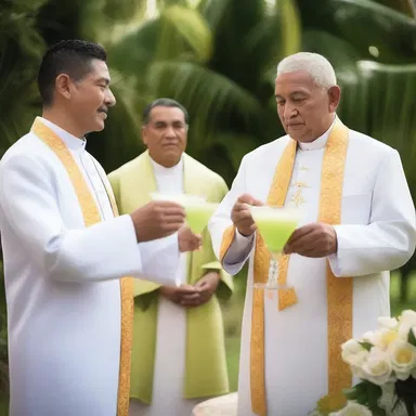 During the religious ceremony, the priest offered a ceremonial daiquiri to symbolize celebration and togetherness.