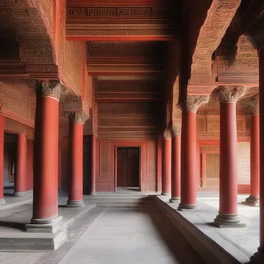 The novel described the breathtaking beauty of the ancient palace's architecture and interior design.