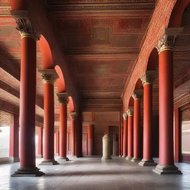 The novel described the breathtaking beauty of the ancient palace's architecture and interior design.