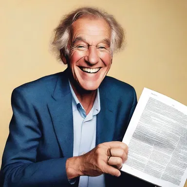 He chuckled at the punchline of the novel, finding the comedic timing and witty wordplay hilarious.