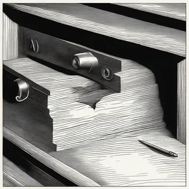 In the movie, the main character discovers a hidden compartment in an old desk, revealing a secret compartment with a hidden spindle.