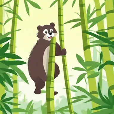 Why did the coon bear bring a ladder to the bamboo forest? Because it wanted to reach the juiciest bamboo shoots at the very top!