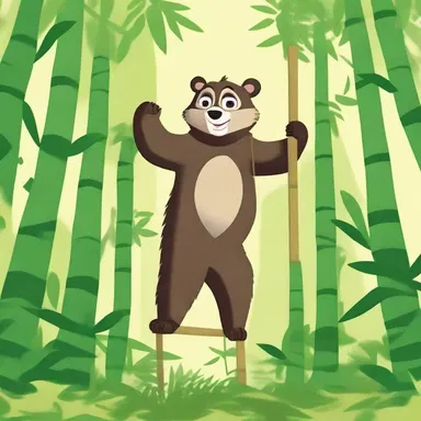 Why did the coon bear bring a ladder to the bamboo forest? Because it wanted to reach the juiciest bamboo shoots at the very top!