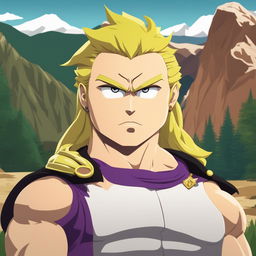 A high-quality digital art image of Dio Brando from JoJo's Bizarre Adventure as a South Park character