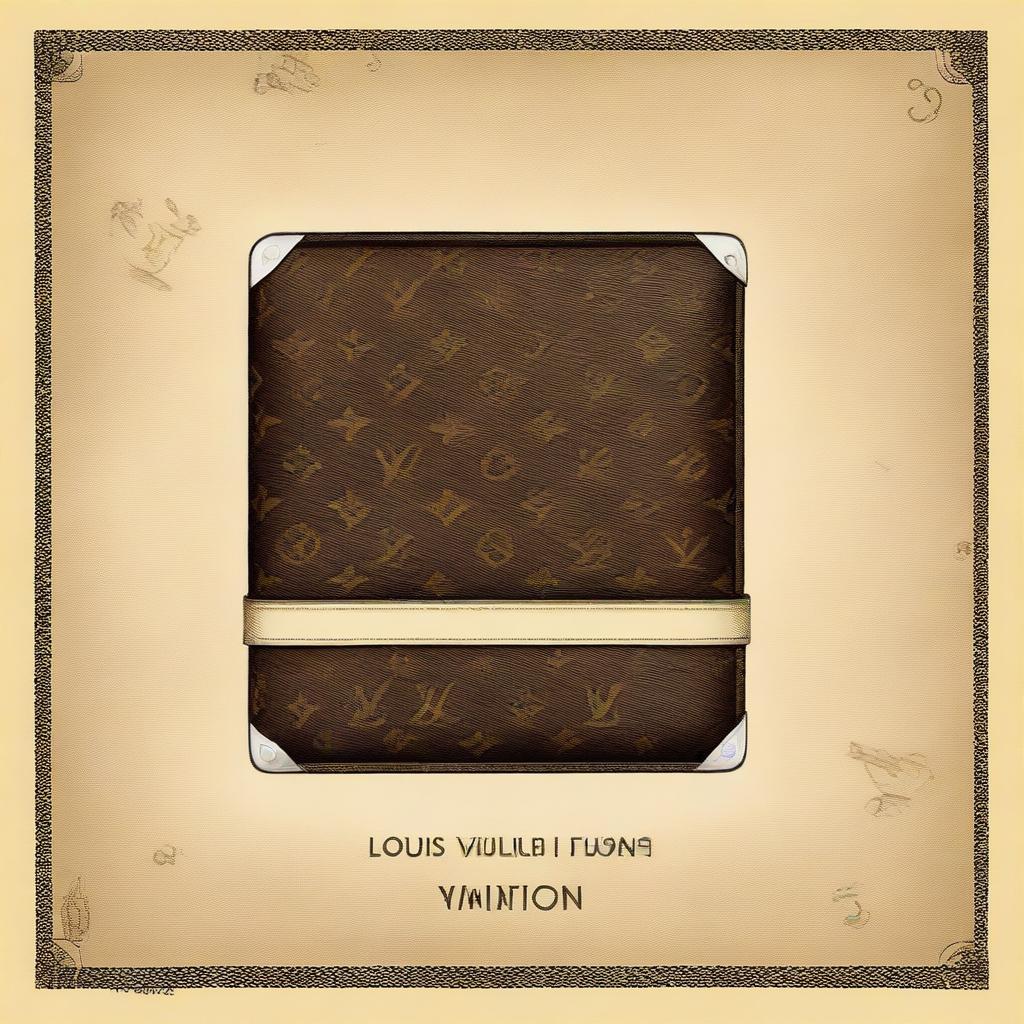 A stylish, sophisticated graphic design featuring the elegant aesthetics of Louis Vuitton.