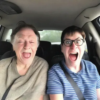 To ward off my boredom during the long car ride, I told a funny joke.
