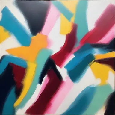 The abstract painting was created to ward off negative energy and bring positivity into the room.