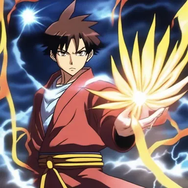 In the anime series, the protagonist possesses special powers to ward off evil spirits.
