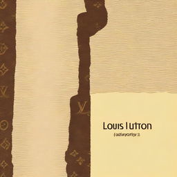 Embed the name 'Louis Vuitton' prominently and elegantly into the previously created stylish and sophisticated graphic design.