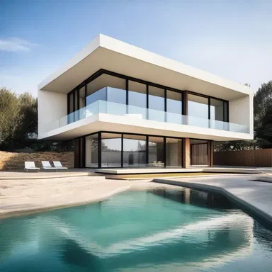 The postcard displayed a stunning photograph of a modern architectural masterpiece.