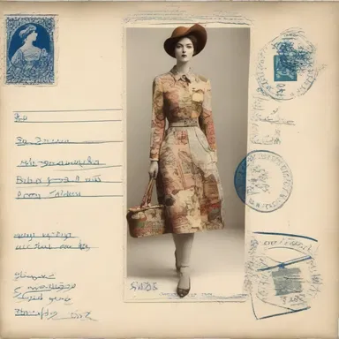 The fashion designer used a vintage postcard as inspiration for their latest collection.