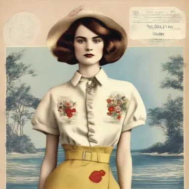 The fashion designer used a vintage postcard as inspiration for their latest collection.