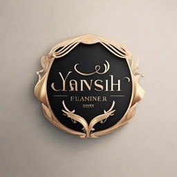 A stunning 3D logo for 'Yanvish Wedding Planner', without any background. The design should be elegant, luxurious and clearly convey the essence of wedding planning services.