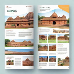 Generate a 9:16 ratio front page for a brochure, featuring the prominent elements of Bihar, including its landscapes, cultural heritage, monuments, and traditional arts and crafts.