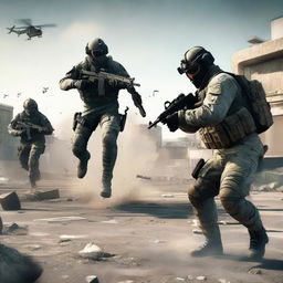 Create a dynamic and captivating video game thumbnail for '18 Kill Streak with the Lons S are in Call of Duty Warzone III'. Infuse elements such as game characters, weaponry, and contentious environments.