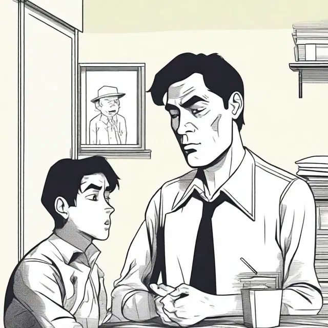 In the novel, the protagonist received a brutal chewing out from his mentor for his irresponsible behavior.