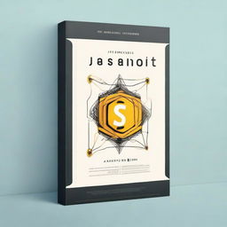 A detailed book cover for a book about JavaScript String Methods. The design should be techy, modern and engaging, displaying elements related to coding and JavaScript.