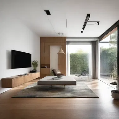 The rooms in the house are connected sequentially to create a sense of flow.