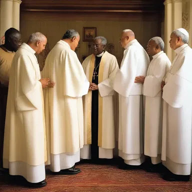 The line organization of a church includes the activities of priests, ministers, and other religious figures who directly contribute to the spiritual needs of the congregation.