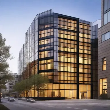 The architect incorporated the grid-like structure into the building's façade, creating a modern and sleek design.