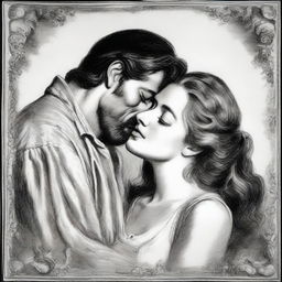 Construct an image portraying a sorrow-laden scene where a man is in love with a woman, but the woman, shown as disloyal, is hurting the man's feelings.