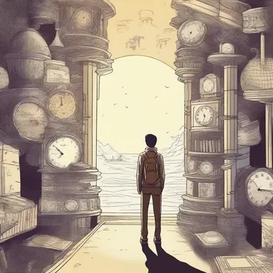 In the novel, the protagonist embarks on a weird and mysterious journey through time and space.