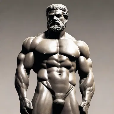 The ancient civilization depicted their gods with immense trapezius muscles, symbolizing their strength and power.