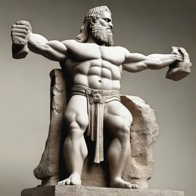 The ancient civilization depicted their gods with immense trapezius muscles, symbolizing their strength and power.