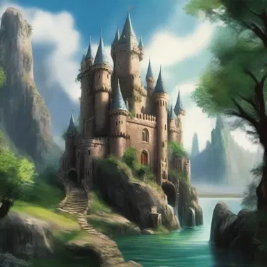The centric location of the enchanted castle made it the perfect setting for a fantasy novel.