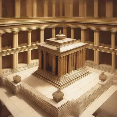 The temple's design was centric, with the altar placed at the center and all the worshippers facing it.