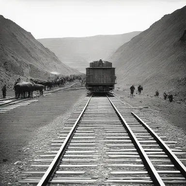 During the construction of the Transcontinental Railroad, sidetracks were used to store additional supplies and rolling stock.