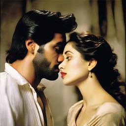 Depict a challenging scene of unrequited love where a man is deeply in love with a woman, but the woman harbouring feelings of hatred toward him.