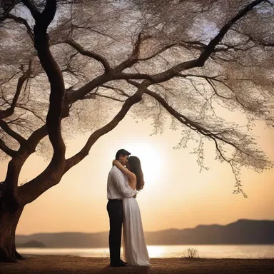 In the romantic novel, the couple shared a passionate kiss under the moonlight, enveloped by the sweet aroma of the blooming tonka bean tree, symbolizing the intensity of their love and creating a moment of sheer bliss.