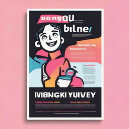 Design a flyer that raises awareness about cyberbullying. Include striking visuals, powerful text, and an empowering call to action. Colors should be bold and convey seriousness.