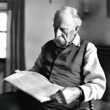 He spent the afternoon perusing old photographs and reading historical documents about the Civil War.