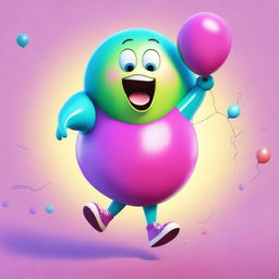 An image showcasing a digital art depiction of a character's body inflating like a balloon