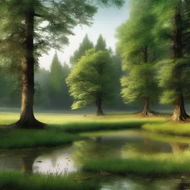 The brushy meadows served as the backdrop of the enchanted forest in the novel.