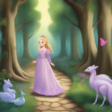 The young princess discovered a hidden pathway leading to a brushy realm filled with mystical creatures.